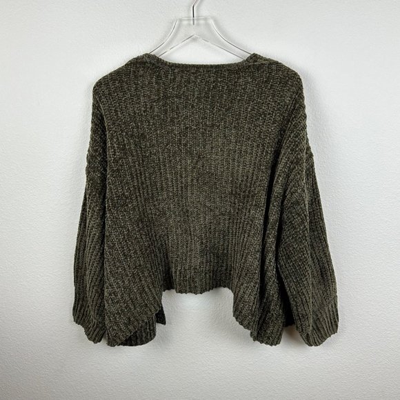 Evereve Sweaters Evereve Allison Joy Green Chenille Cardigan Poshmark